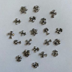 CH antique silver looking nail art gems stickers